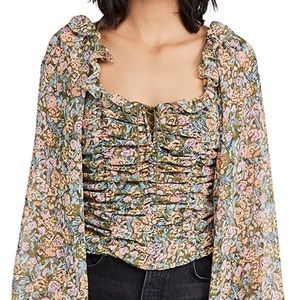 Free People Mabel Printed Blouse